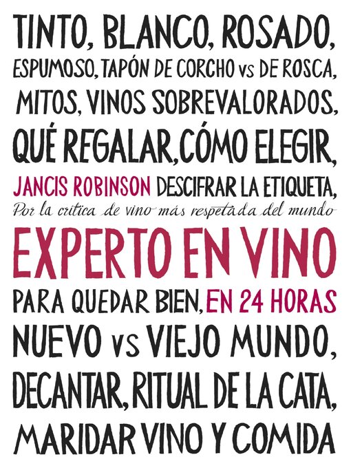 Title details for Experto en vino en 24 horas by Jancis Robinson - Available